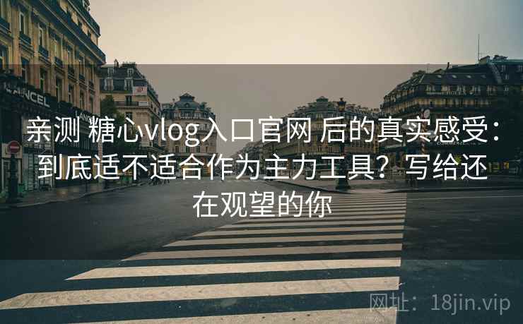 亲测 糖心vlog入口官网 后的真实感受：到底适不适合作为主力工具？写给还在观望的你